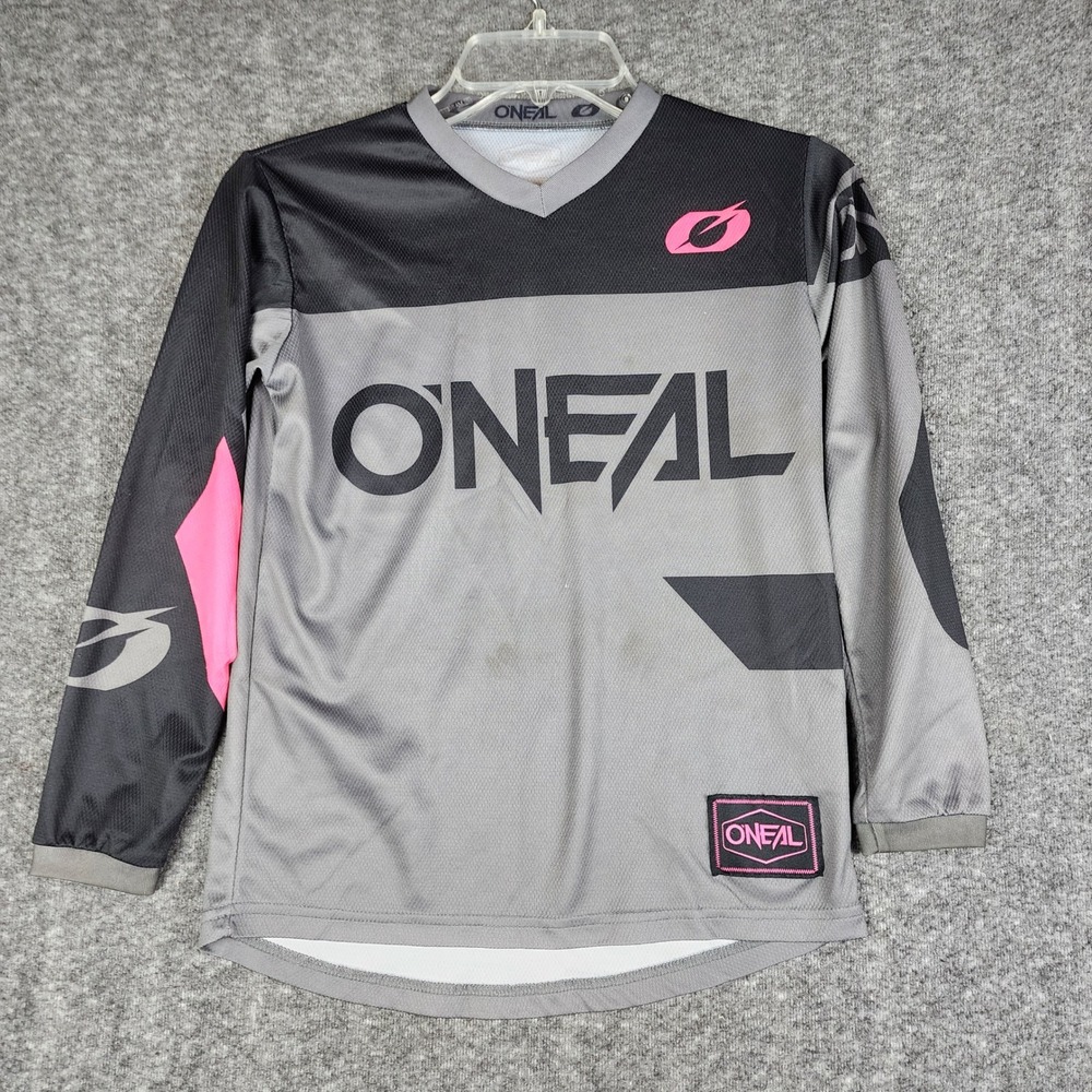 ONeal Motocross Suit Set Youth 12/14 Gray Black Pink Racing Gear Long Sleeve